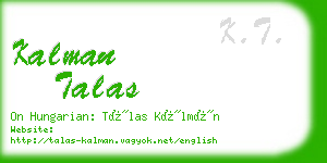 kalman talas business card